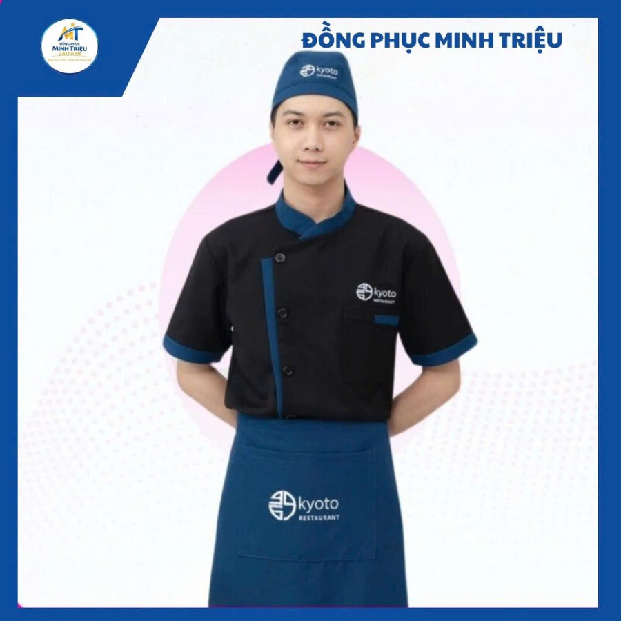 Đồng phục nhà hàng cho đầu bếp nhật màu đen