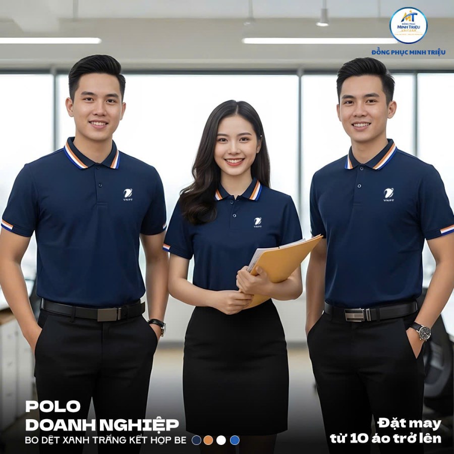 Đồng phục công ty màu xanh than cá tính