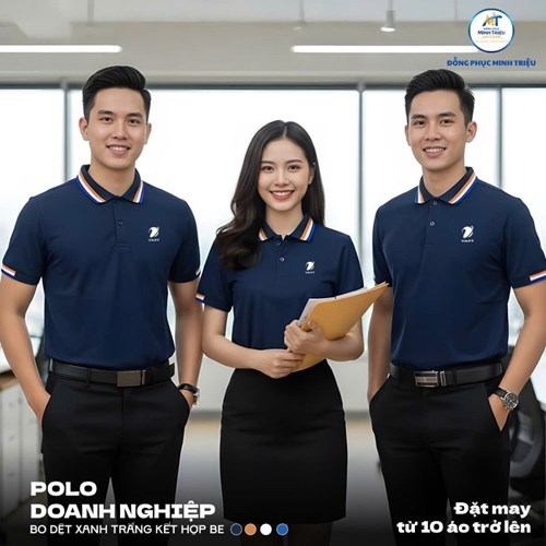 Đồng phục công ty màu xanh than cá tính