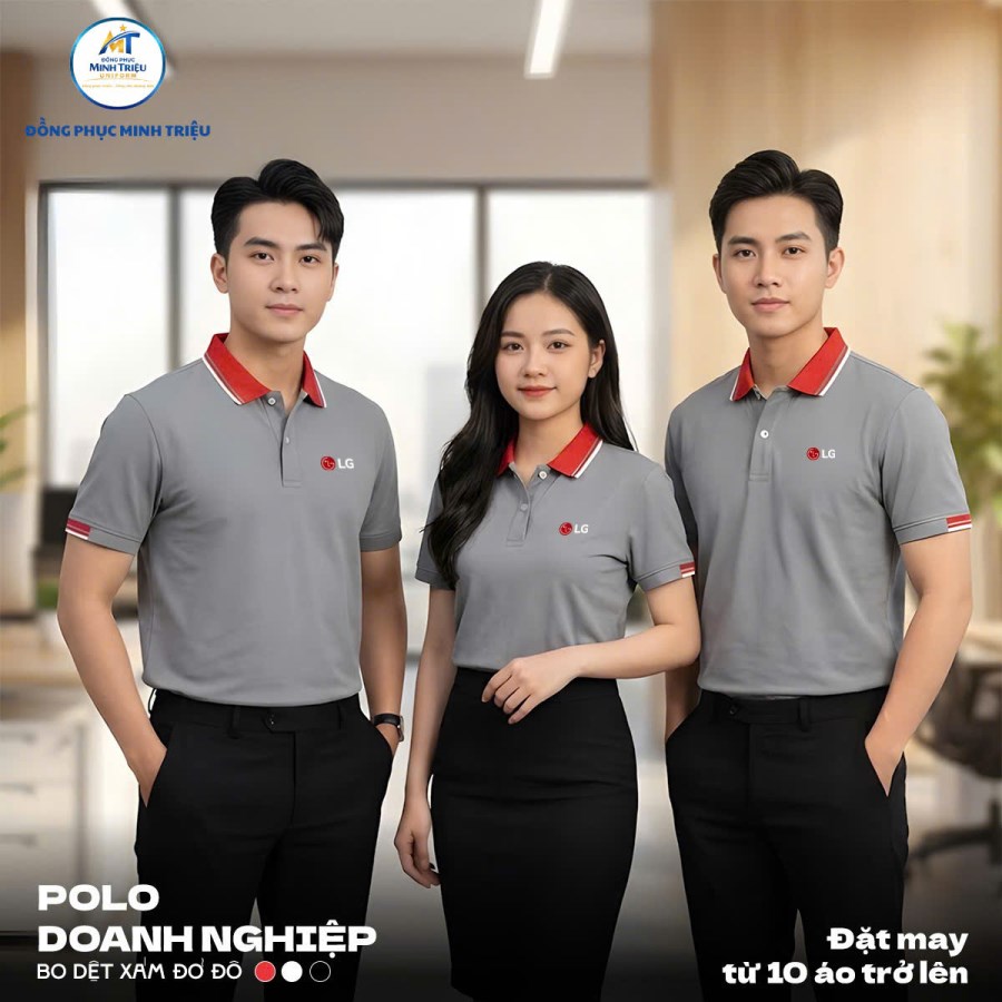 Đồng phục công ty màu xám cá tính