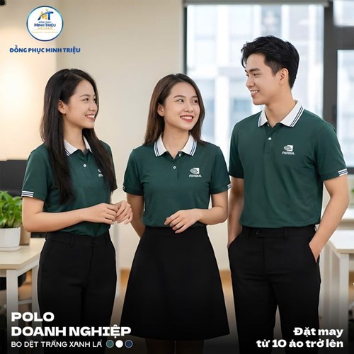 Đồng phục công ty màu xanh rêu cá tính