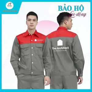 Đồng phục bảo hộ xám đỏ