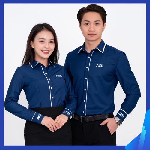 Đồng phục áo sơ mi sọc màu hồng 