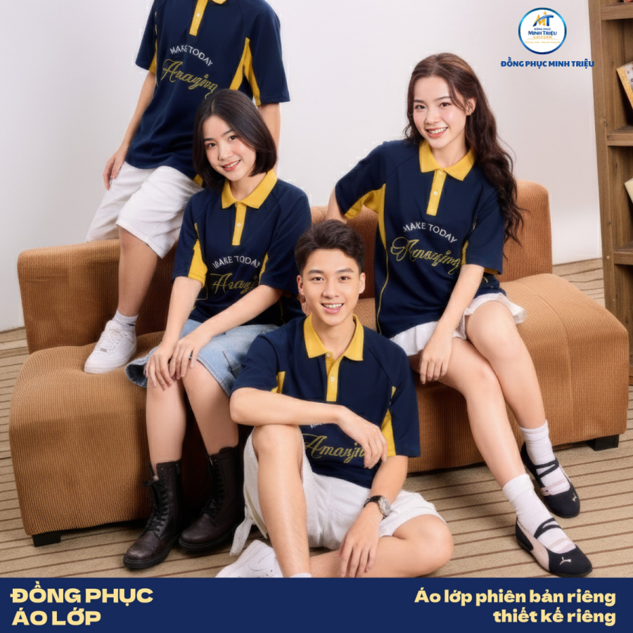 Đồng phục lớp phối xanh cam