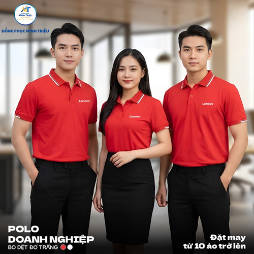 Đồng phục công ty màu đỏ cá tính