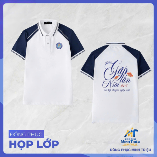 Đồng phục họp lớp trắng xanh