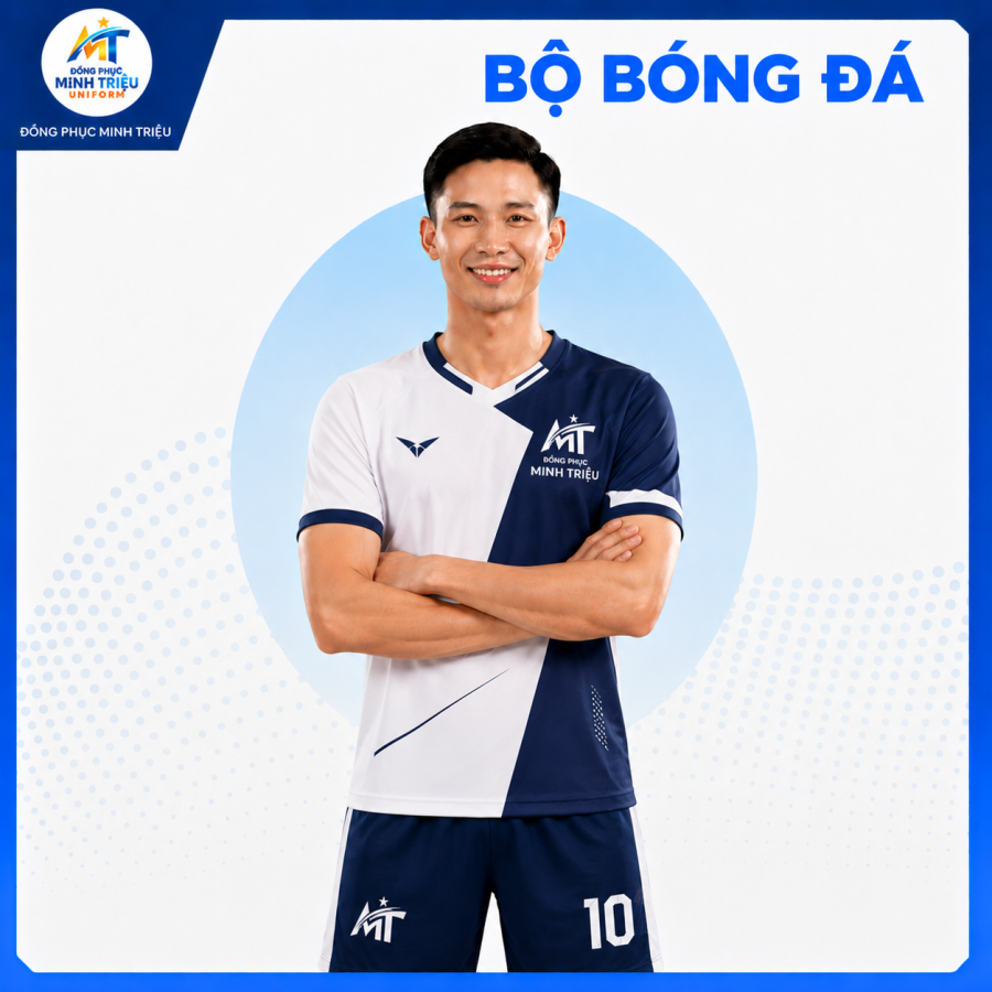 Bộ bóng đá trắng xanh
