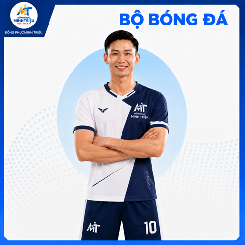 Bộ bóng đá trắng xanh