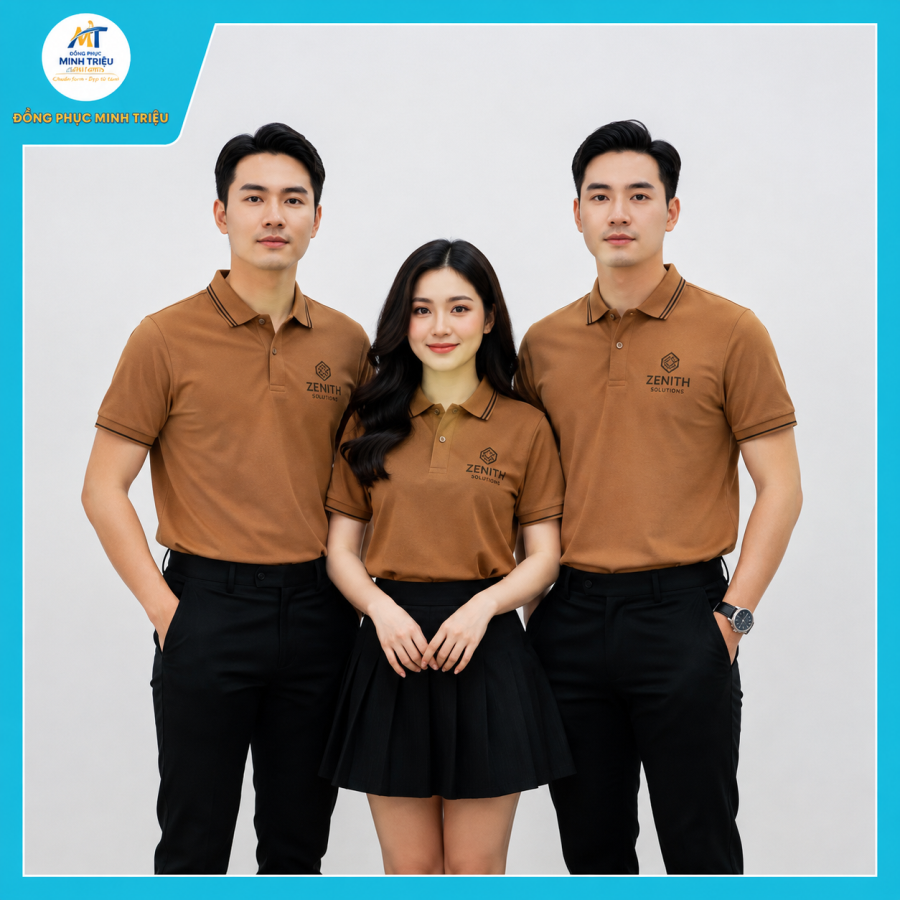 Đồng phục công ty nâu Camel